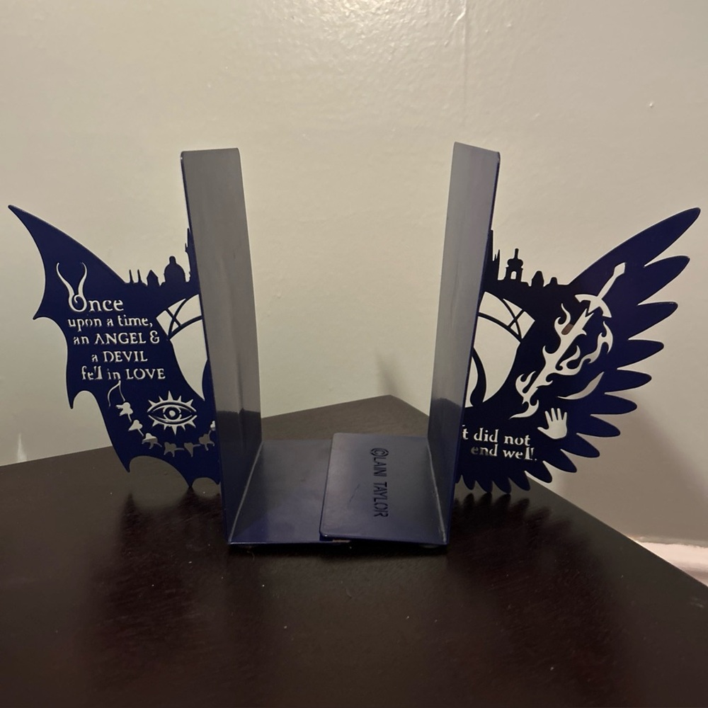 Daughter of Smoke And Bone Metal Bookends DOSAB/Rare Laini Taylor Illumicrate
